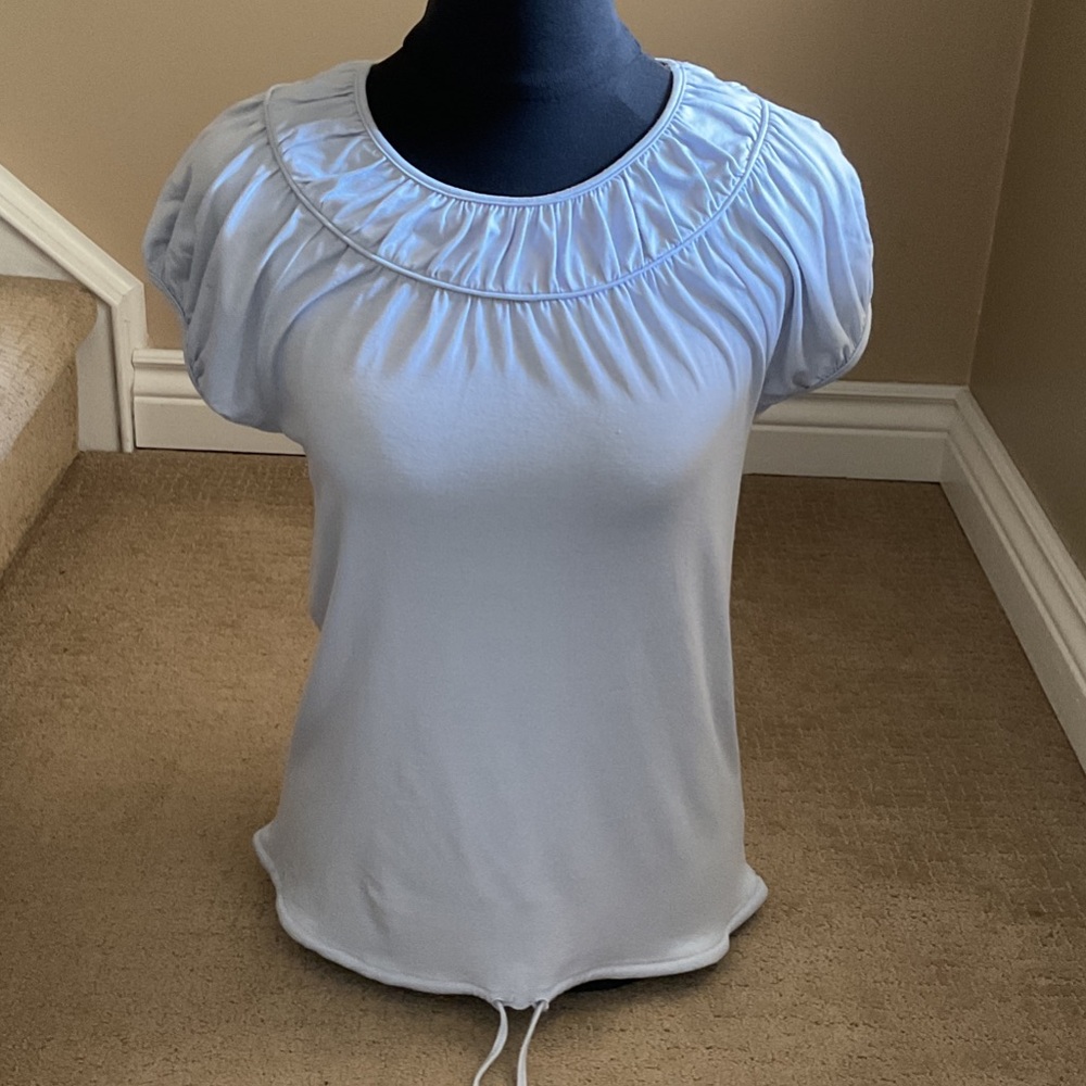 Club Monaco Soft Blue Short Sleeve Top